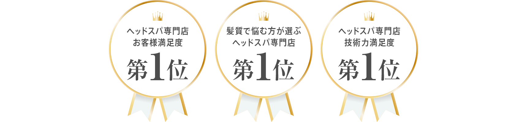 ヘッドスパ専門店お客様満足度第1位 髪質で悩む方が選ぶヘッドスパ専門店第1位 ヘッドスパ専門店技術力満足度第1位